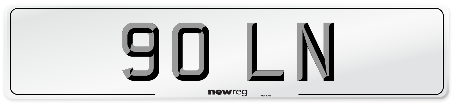 90 LN Number Plate from New Reg